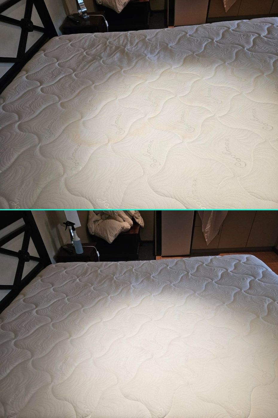 Mattress upholstery cleaning result